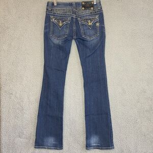 Miss Me Y2K Womens Bootcut Sz 28x34 Embellished Pocket Flaps JP5057-3 Jeans